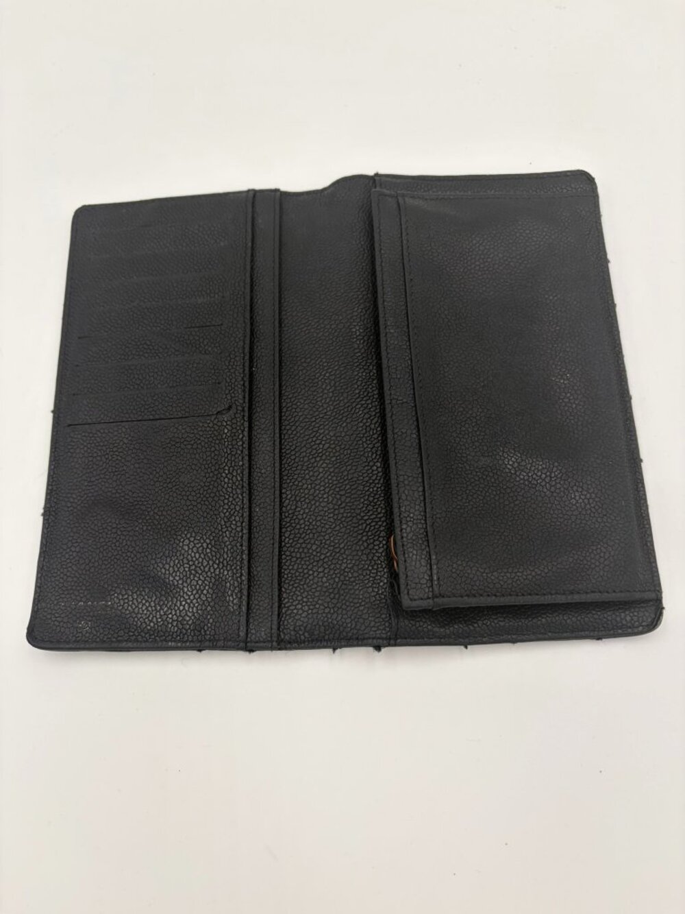 Authentic Chanel Leather Caviar Vintage Wallet Silver Hardware CC Preowned - Picture 2 of 11